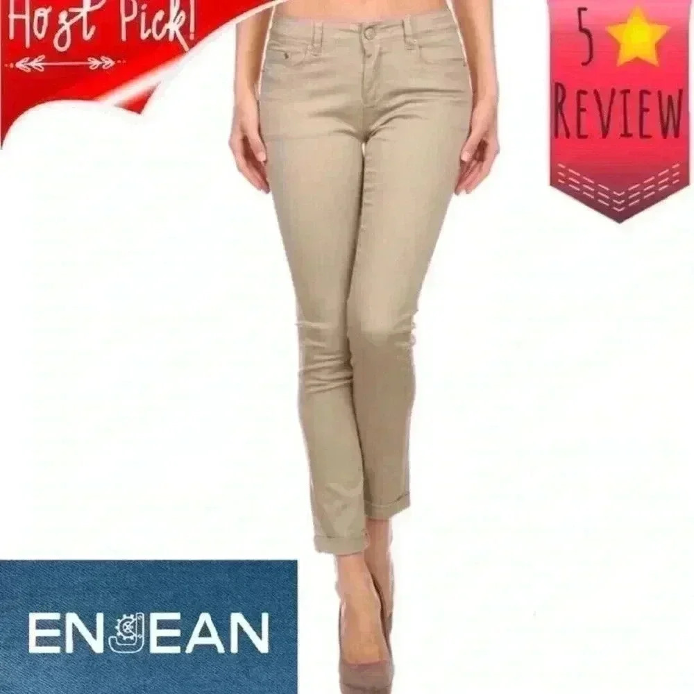 HP | "Katy" Khaki Cropped Jeans